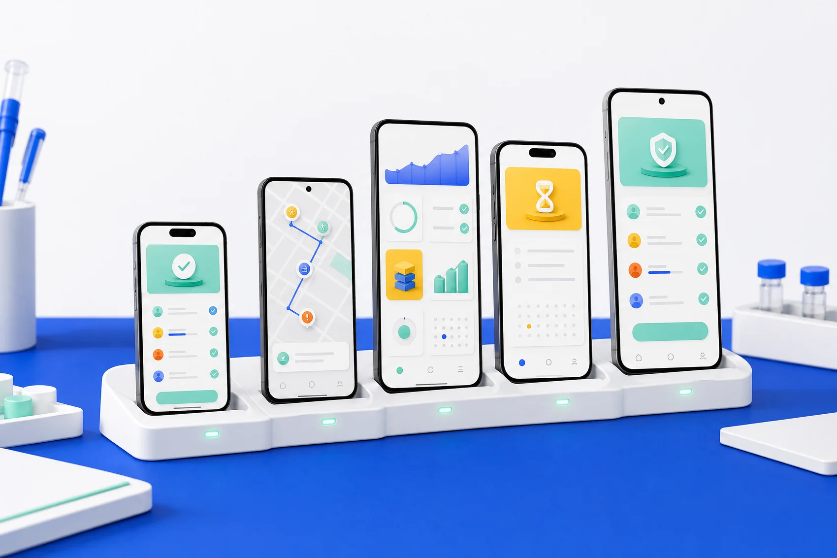 Mobile interfaces tested across different device sizes