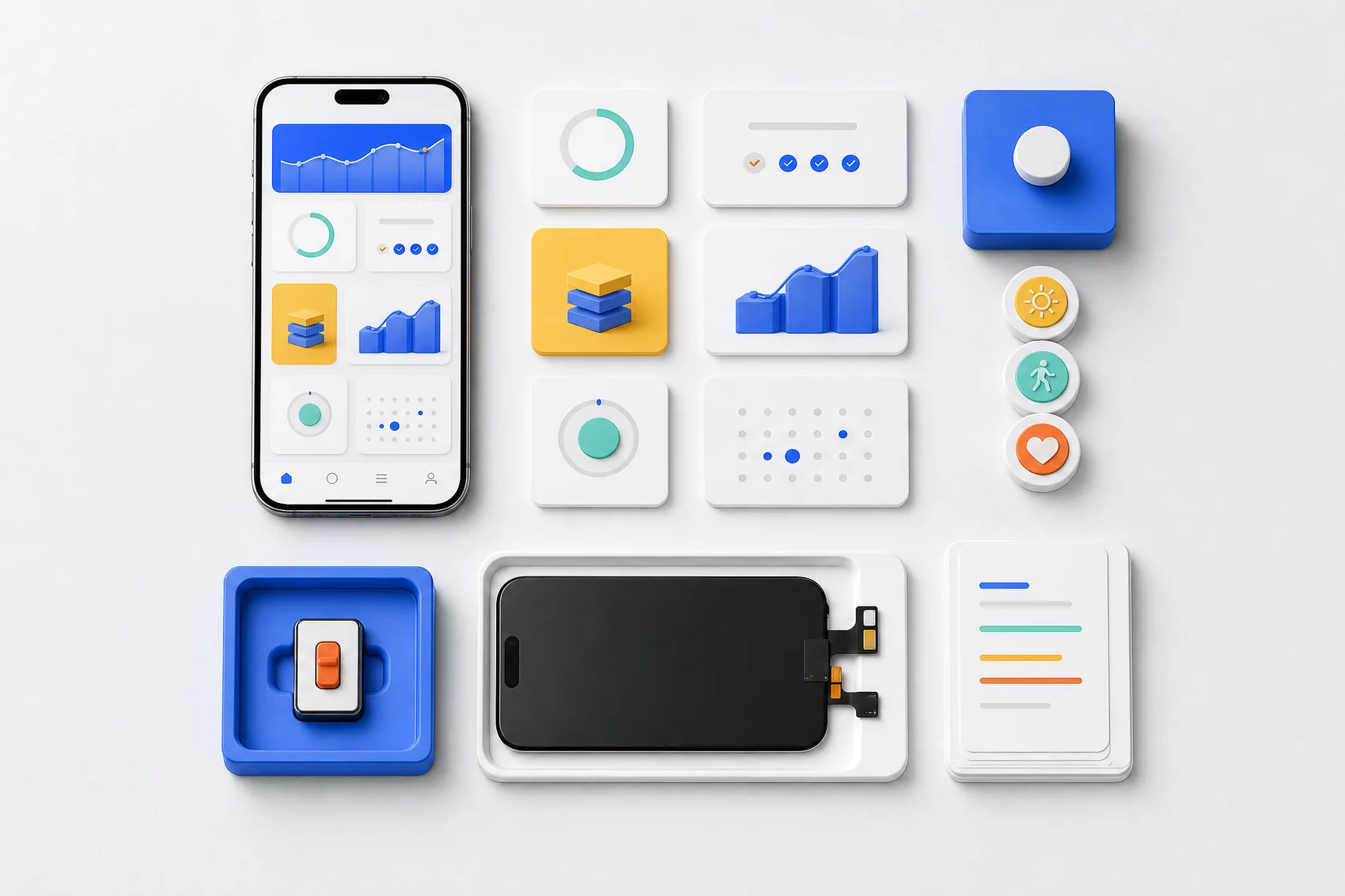 Mobile product maintenance kit with modular interface components